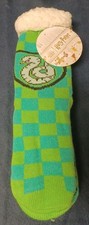 Harry Potter Slytherin Sherpa Lined Slipper Socks Non Slip MTI 55338 New OSFM