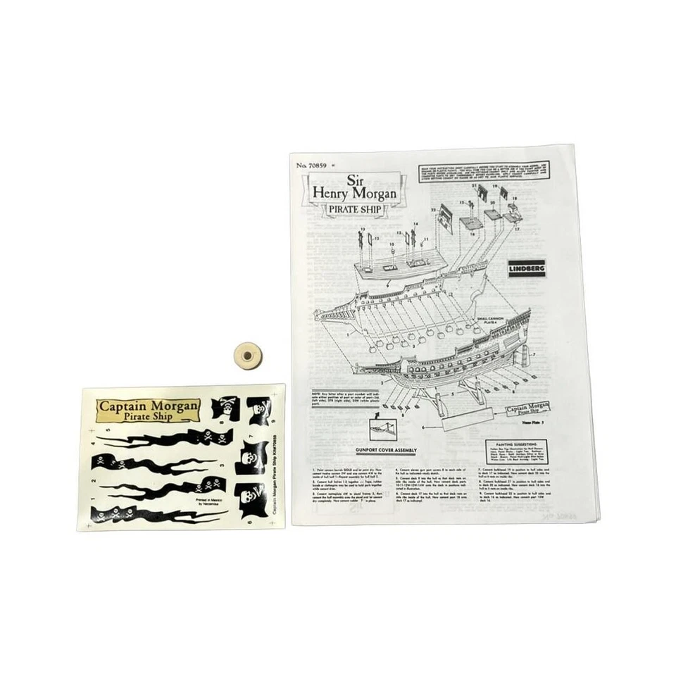 Пластиковая модель корабля пиратов сэра Генри Моргана Lindberg 1:130 детали повреждений ac90f - Изображение 4 из 4