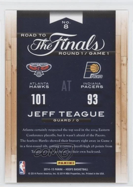 2014-15 NBA Hoops Road to the Finals /2014 Jeff Teague #8 - Image 2 of 2