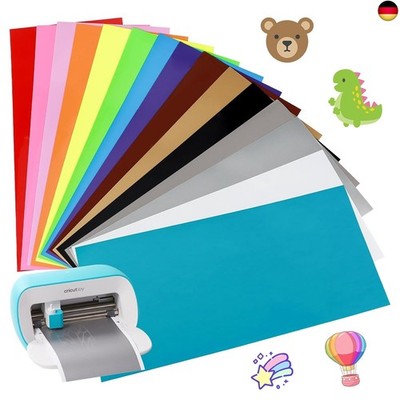 Smart Iron On für Cricut Joy 15 Stück, 14cm x 30,5cm Plotterfolie Textil Flexfol