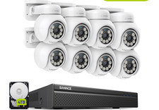 SANNCE 8CH 4K NVR 8MP POE Security Camera System PT Auto Tracking Two Wa G1N