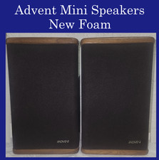Advent Mini Bookshelf Speakers Hardwood NEW Foam Excellent Condition Nice