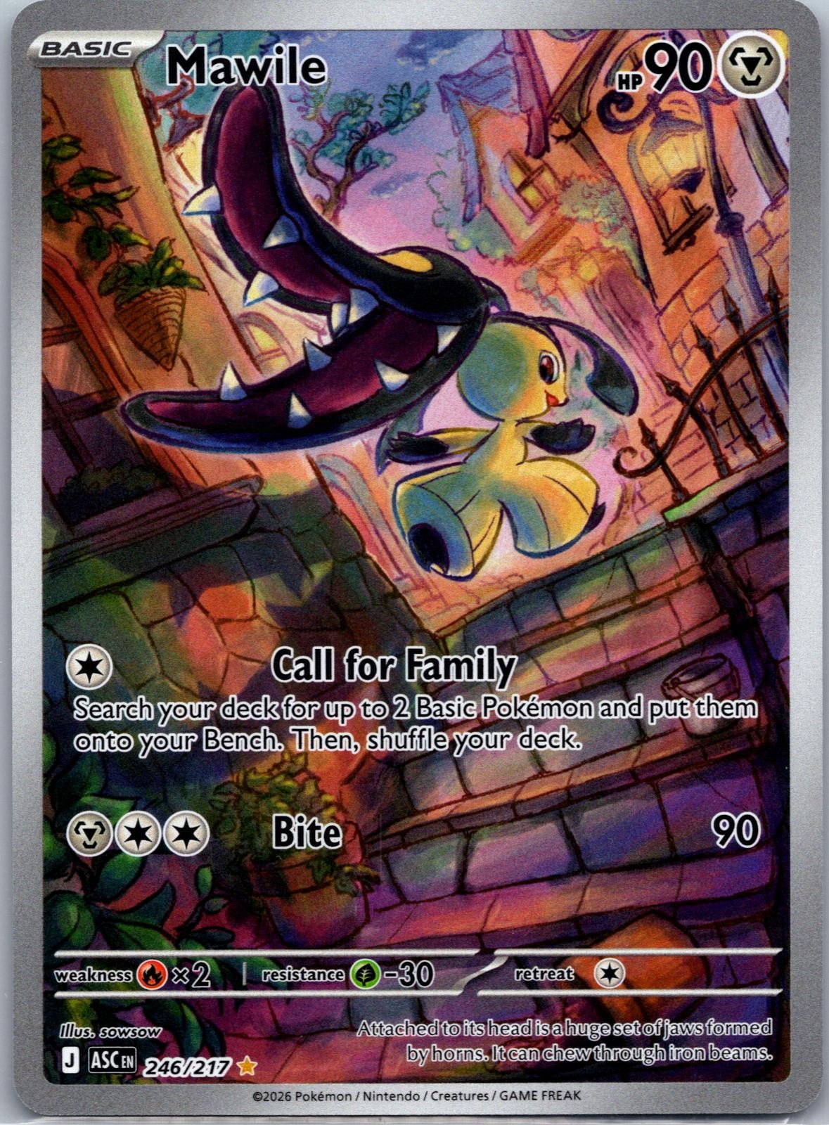 Mawile 246/217 Illustration Rare Ascended Heroes Pokemon Holo Near Mint