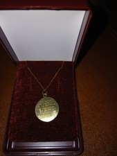 9ct Ladies Gold Chain with gold St Christopher with lovely inscription on back.