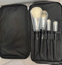 DIOR Backstage 4 Brush VIP SET ~ Cosmetic Pouch Bag Case ~ Black