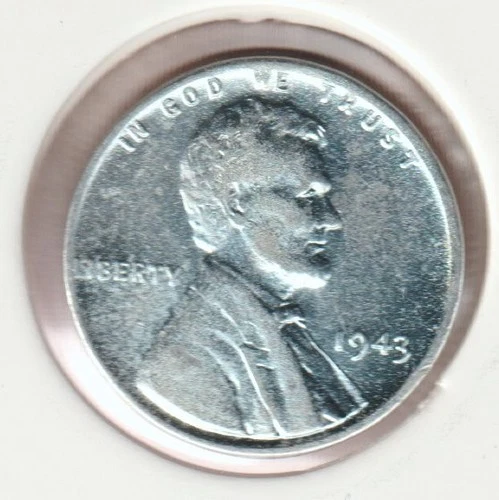 1943 WWII Lincoln Wheat Steel Penny Collectible US Collection Very Good War Coin