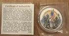 2001-P U.S. AMERICAN SILVER EAGLE DOLLAR - COLORIZED - 9/11 AMERICA UNITES!