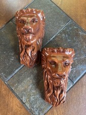 Vintage Raymond Enkeboll Lion Corbels Traditional Hardwood Architecture Cherry 2