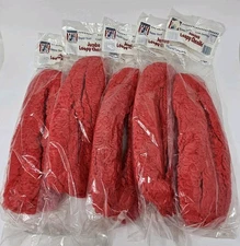 Lot of 5 Packs Red Jumbo Loopy Chenille Blue Jay Super Tex Craft Designer VTG