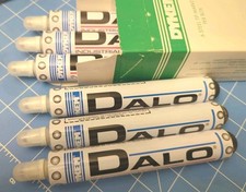 6 Dykem Dalo Industrial Paint Steel Tip Metal Markers White Medium Tip 2107