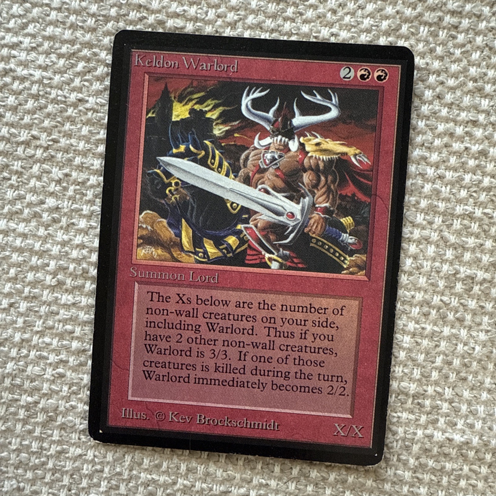MTG Limited Edition Beta Keldon Warlord Card Magic The Gathering Vintage