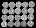 Franklin Half Dollar Roll (20 Coins)  90% Silver (1950-63) Lot D90