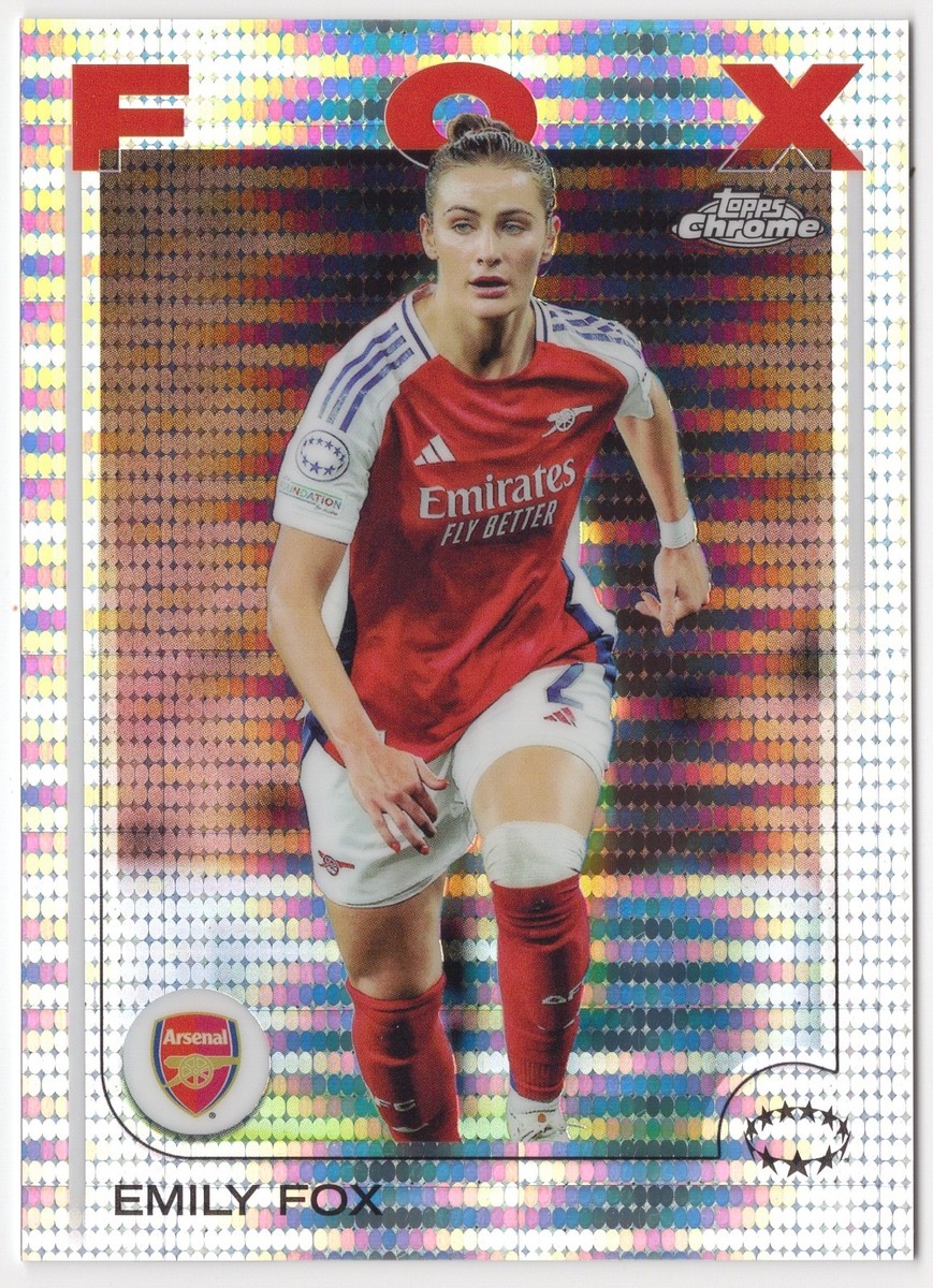 Emily Fox 2024-25 Topps Chrome UCL Womens Soccer Pulsar Refractor