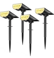 Pemukiten Solar Lights Outdoor Waterproof IP65 Landscape for Garden Decorative