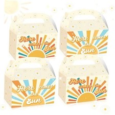 Blue Yellow Here Comes The Son Baby Shower Decor Party Favor Bags Boxes