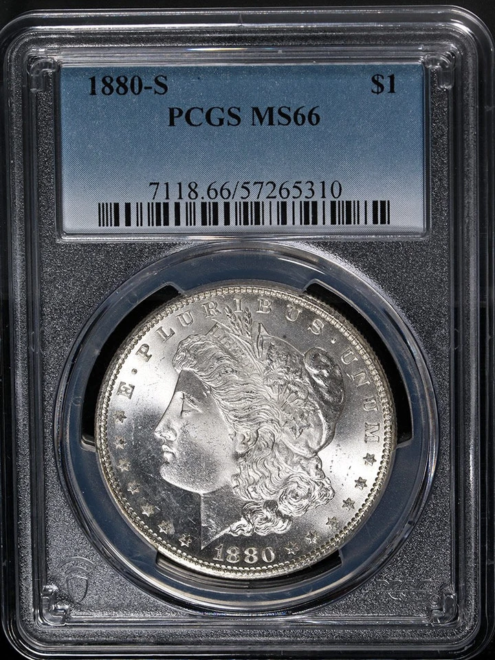 1880-S Morgan Silver Dollar PCGS MS66 Blazing White Gem Strong Strike - Image 3 of 4