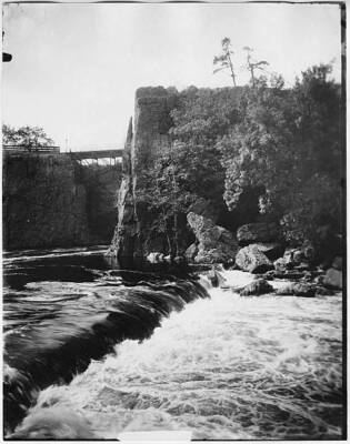 Passaic Falls Paterson New Jersey 1895 OLD PHOTO