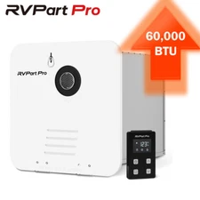 60,000BTU RV Tankless Water Heater High Altitude Available w/ 15"x15" White Door