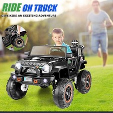 24V Kids Ride On Car,2 Seaters 2x200W Electric Vehicle Truck Bluetooth w/Remote  