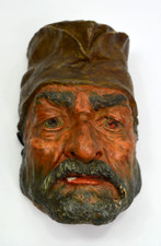 Sehr alte Plastik 1918 Kopf Gesicht alter Mann Kunst Objekt Gips Skulptur 8805