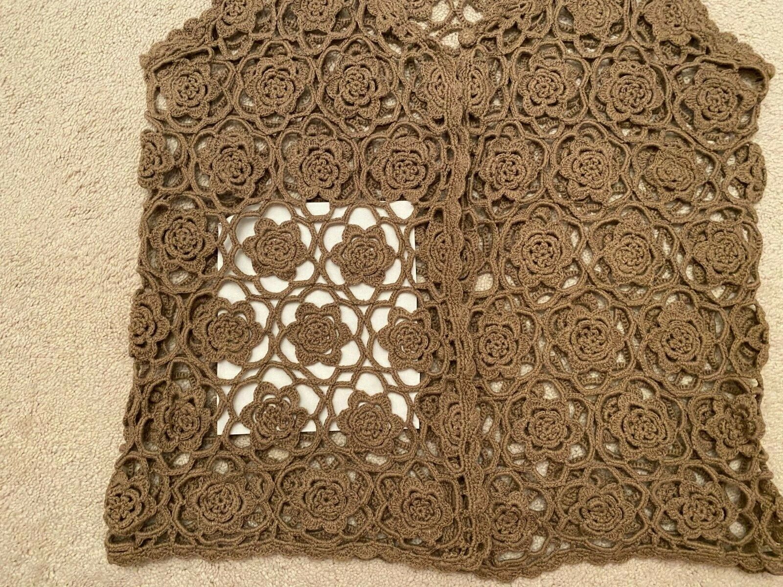 EXTRA POINT by Reference Point Brown Crochet-Look… - image 7