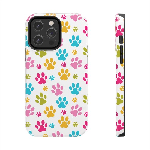 Bunte robuste Handyhülle mit Haustierpfotenabdruck für Hund liebt iPhone - Bild 36 von 92