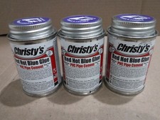  3 PK Christy's Red Hot Blue Glue PVC Pipe Cement 4 Fluid Ounce Each NEW