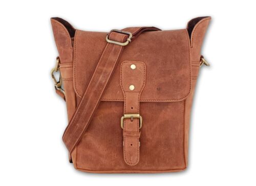 Leather Camera Bag DSLR SLR Padded Case Messenger Satchel Handbags Crossbody - Picture 1 of 7