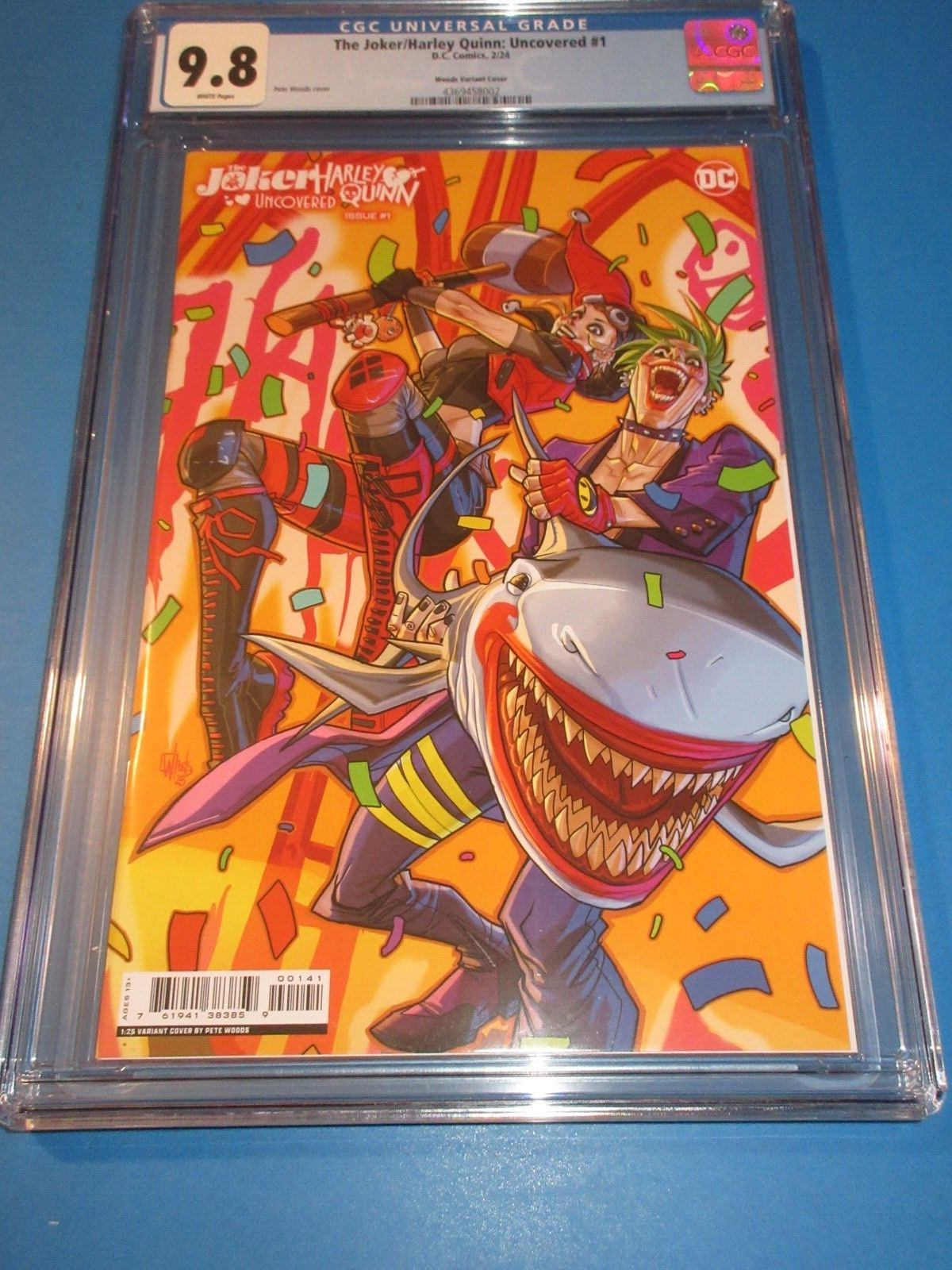 Joker Harley Quinn Uncovered #1 Rare 1:25 Woods Variant CGC 9.8 NM/M Gem wow