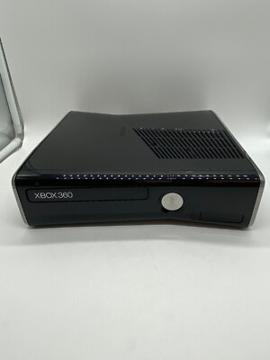 Microsoft Xbox 360 S Slim Black Console 1439 No HDD Reset Tested Free S/H