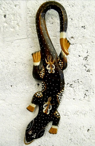Amazing Coloured Wooden LIZARD 50 cm Wall New Decoration Different Colours - Picture 12 of 16