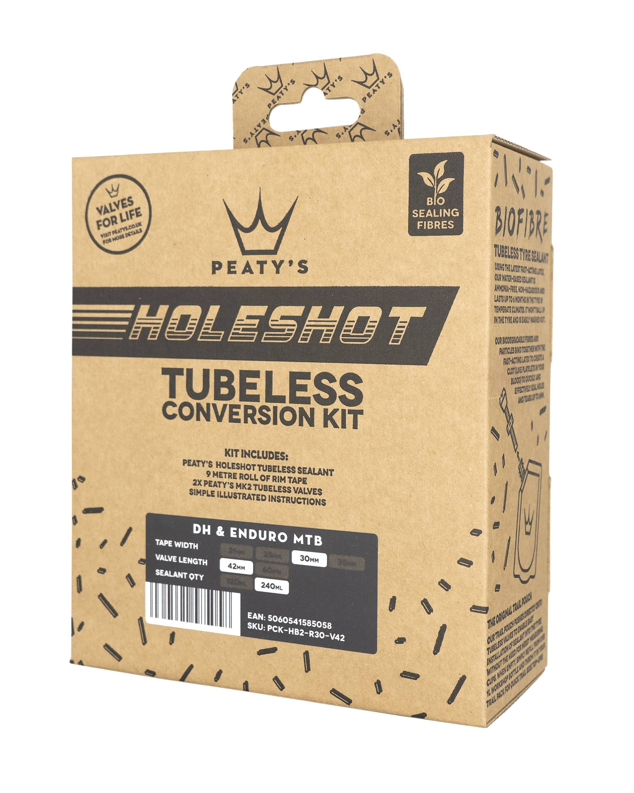 Kit conversione Tubeless da 30mm per MTB - Peaty's Holeshot