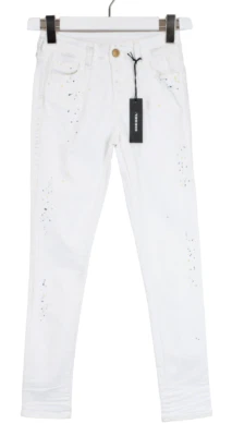 Diesel Slandy 0682J Jeans Damen W26/L30 Eng Stretch Bemalt Darn Effekt - Bild 1 von 4