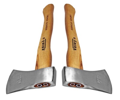 2 17'' Valley Pro AMERICAN HICKORY Wood Handle Hatchet Axe w/ Polished 1.5lb Head