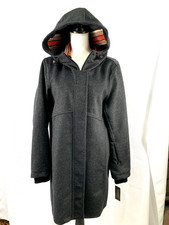 Pendleton Charcoal Ashwood Water Repellent Wool Walker Hooded Coat Sz L Nwt $395