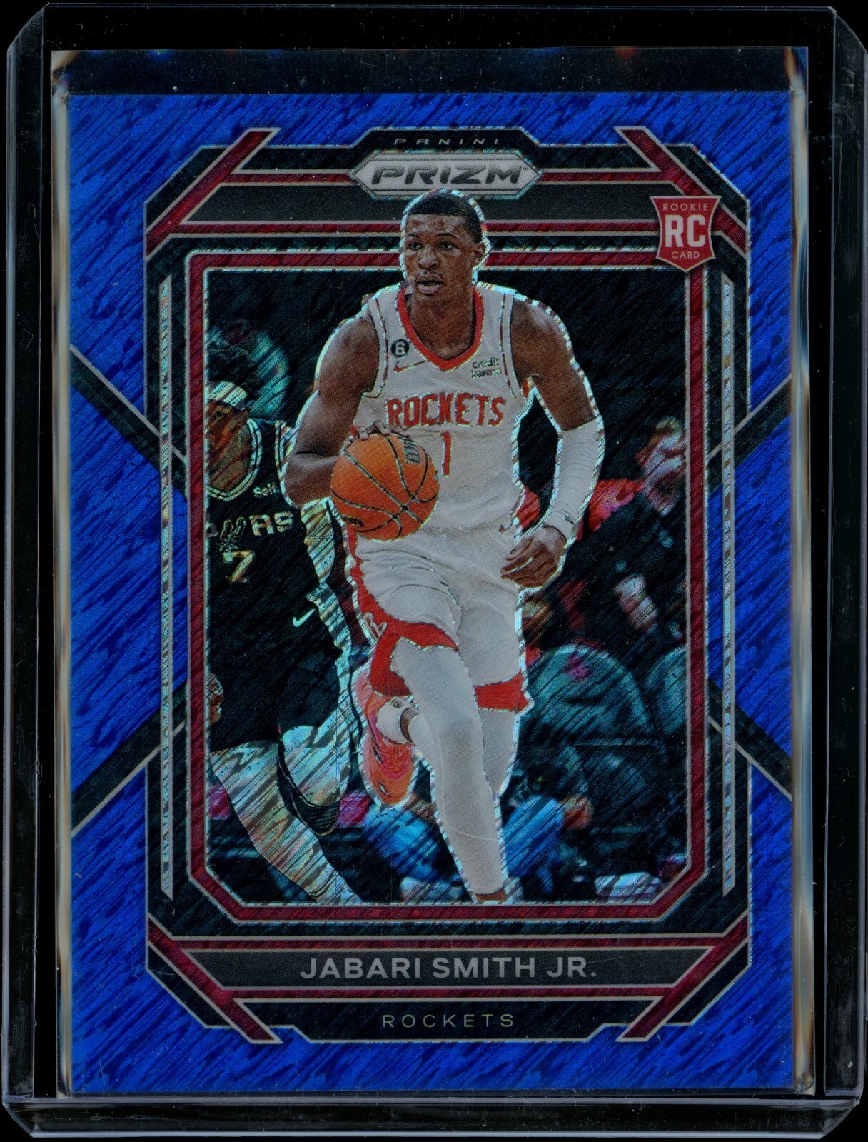 2022-23 Panini Prizm Jabari Smith Jr Blue Shimmer Prizm FOTL /35 #228 RC