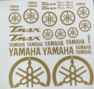 Kit 35 Adesivi Compatibili con Tmax Stickers per T-Max Oro Dorati 500 530 560