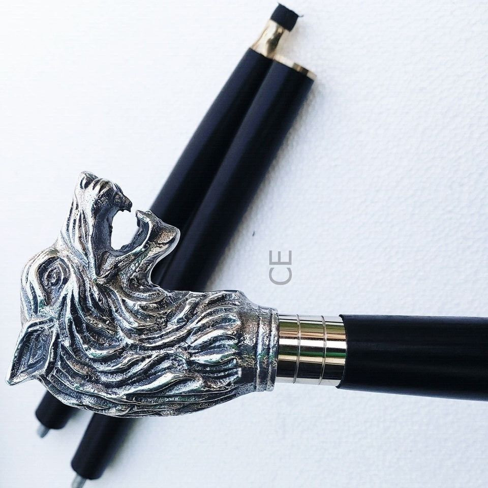 Nautical Handmade Solid Antique Brass wolf Design… - image 3