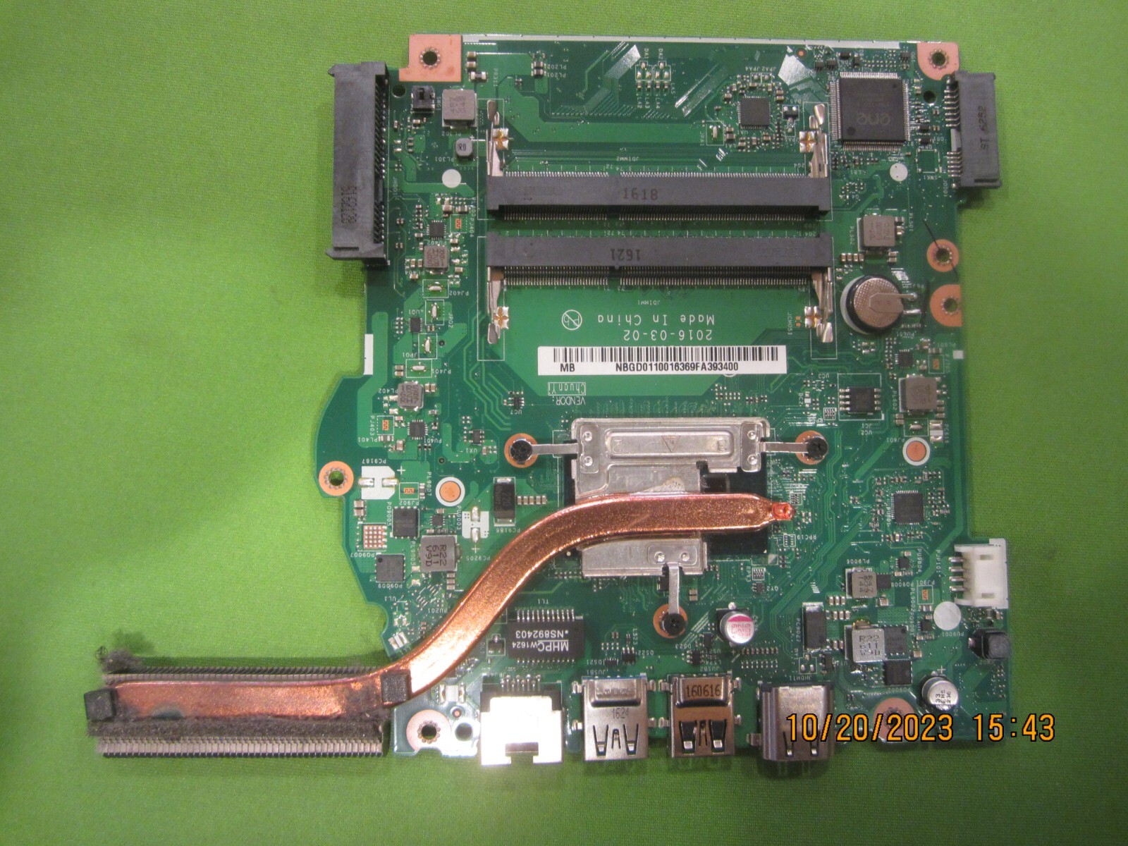 Acer Aspire ES1-572-31XL i3-6100U Motherboard LA-D671P N16C1-image