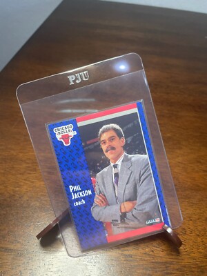 1991-92 Fleer #28 Phil Jackson Chicago Bulls ''Jordan Era'' (Looks Like Borat!)
