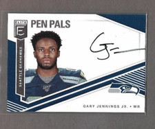 2019 Panini Elite Gary Jennings Jr. #PP-GJ Pen Pals AUTO Seattle Seahawks