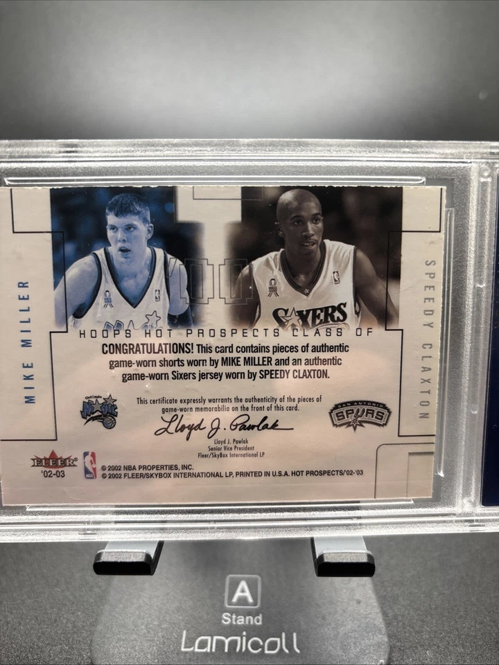 2002 Corporate Archive Proof 2002 Hoops Hot Prospects - Miller And Claxton PSA - Image 4 of 4