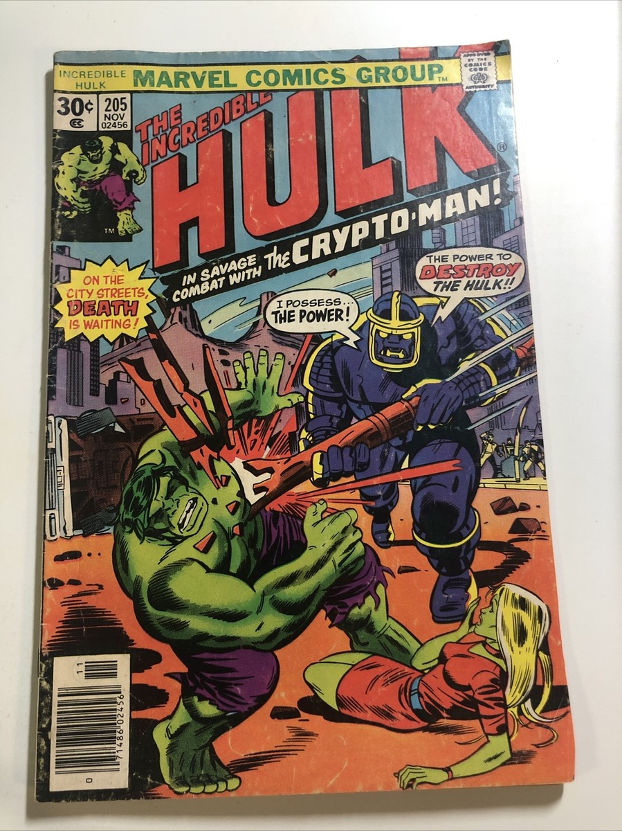 Incredible Hulk #205 The Crypto-Man Death Of Jarella Marvel Comics November  1976 | eBay