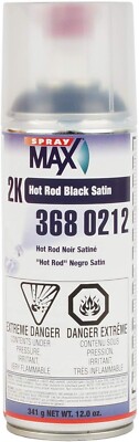 SprayMax -3680212- 2K Hot Rod Satin Black - 12 oz. Aerosol