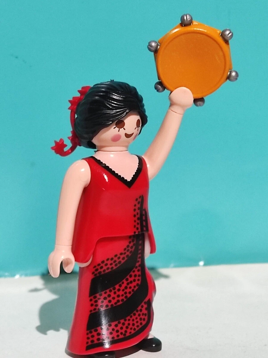 PLAYMOBIL FIGURE FLAMENCO SEVILLIAN GYPSY TAMBOURINE FAIR SPANISH DANCER