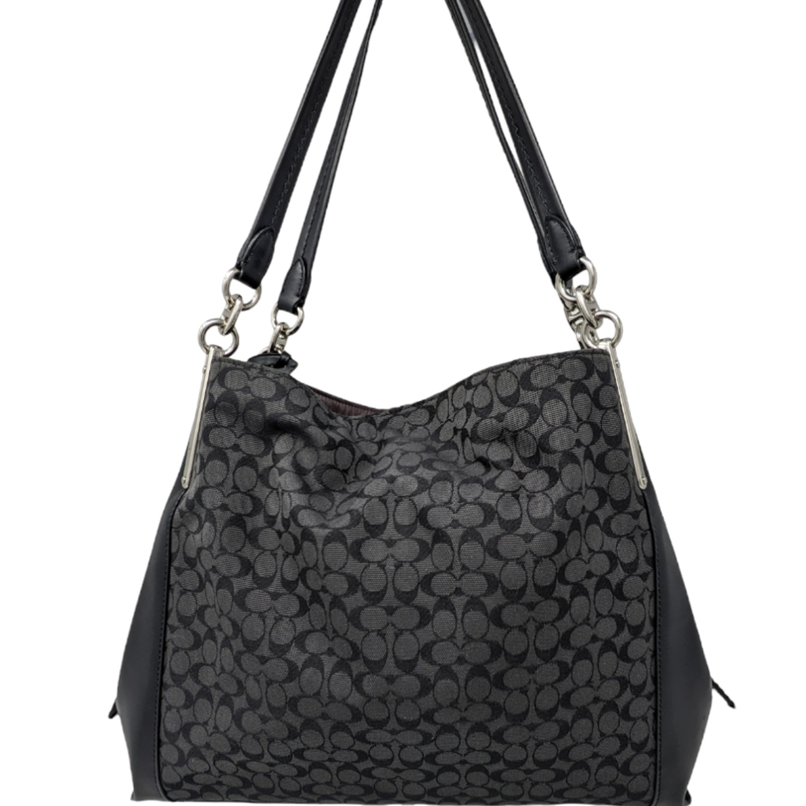 COACH Dalton 31 Signature Jacquard Black Shoulder Bag Gem