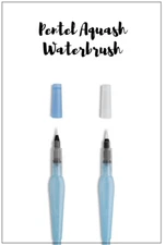 Pentel Aquash Set of 2 Water Brushes - Small & Medium - Fine Point Brushes - New