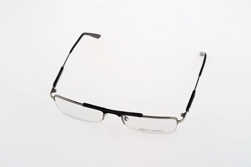 Robert Rudger 2755 010 02, 90s negro y gris rectangular gafas marcos NOS Foto 3 de 4