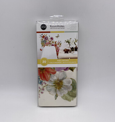 New RoomMates Lisa Audit Garden Bouquet Peel And Stick Wall Decals Pack Of 20