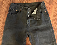 LEVIS JEANS 501 29/26 Button Fly Original Straight Leg ICON Gray Charcoal Crop